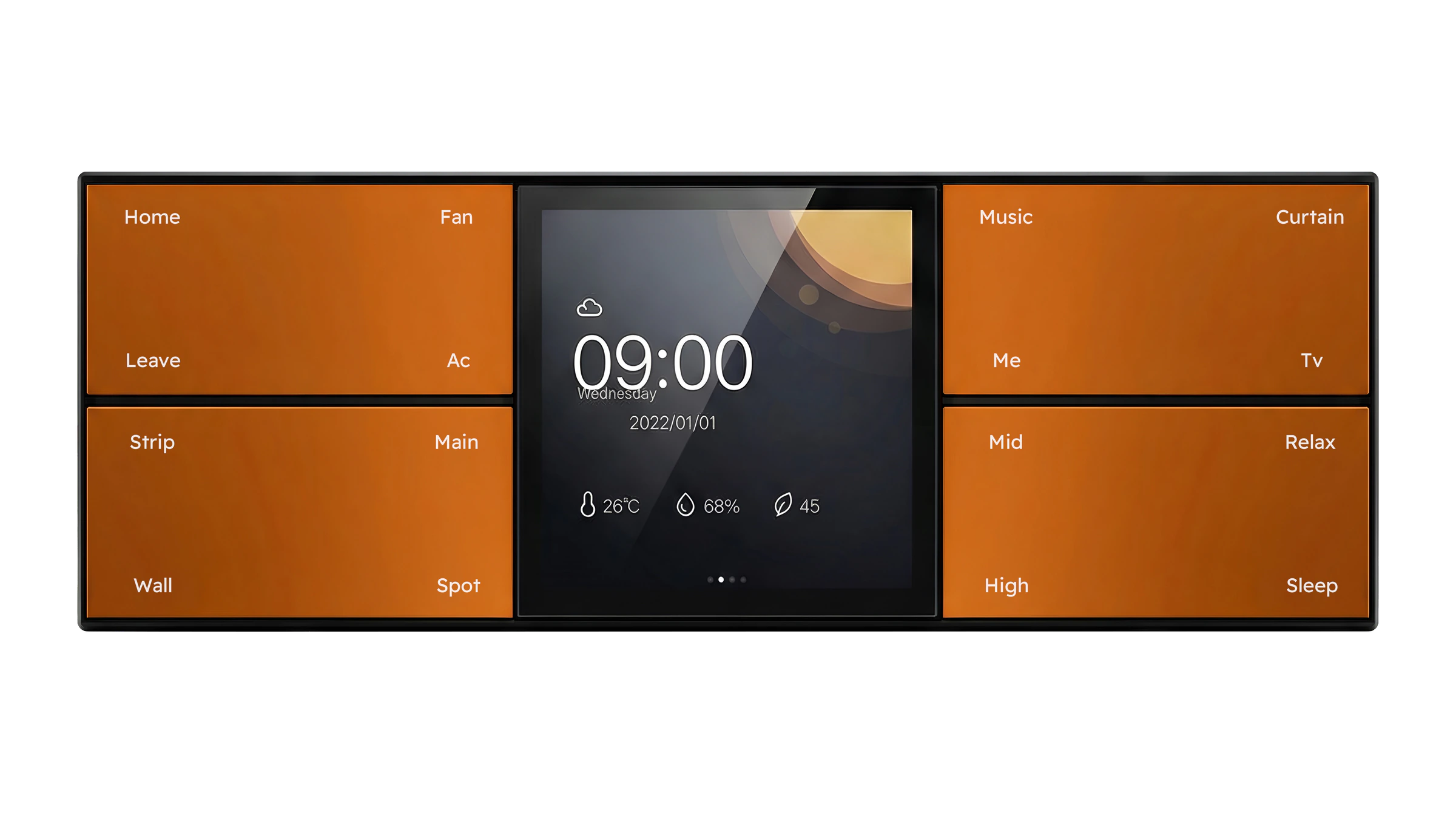 NUE 8M Multi-Functional Smart Switch, front view